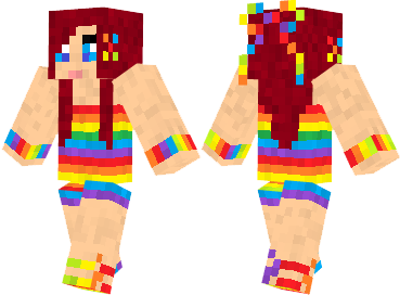 Скин Rainbow Girl для minecraft