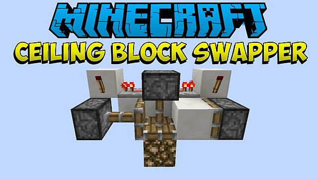 Minecraft Basic Redstone: Ceiling Block Swapper [Карта]