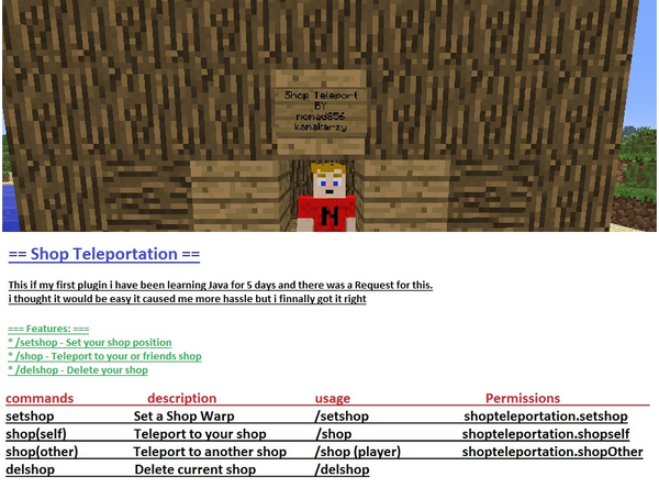 ShopTeleportation v3.0 [1.6.4][Bukkit]