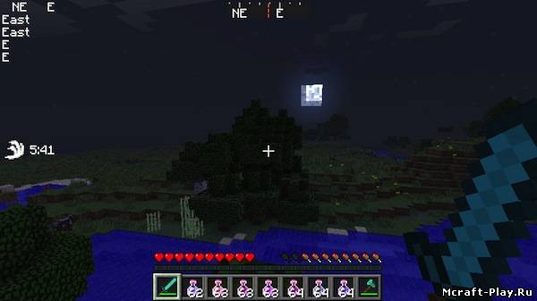 Мод DirectionHUD для Minecraft 1.4.7