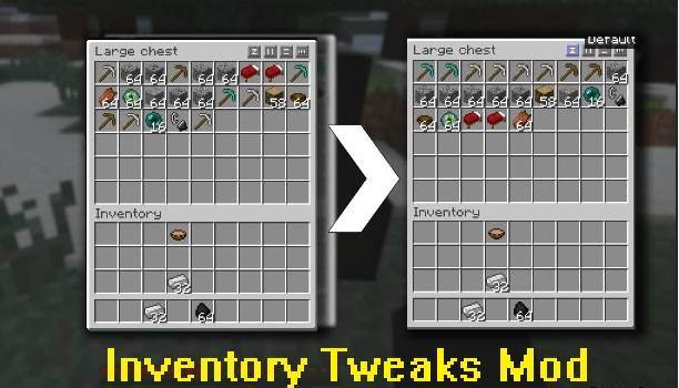 Мод Inventory Tweaks для minecraft 1.5.1